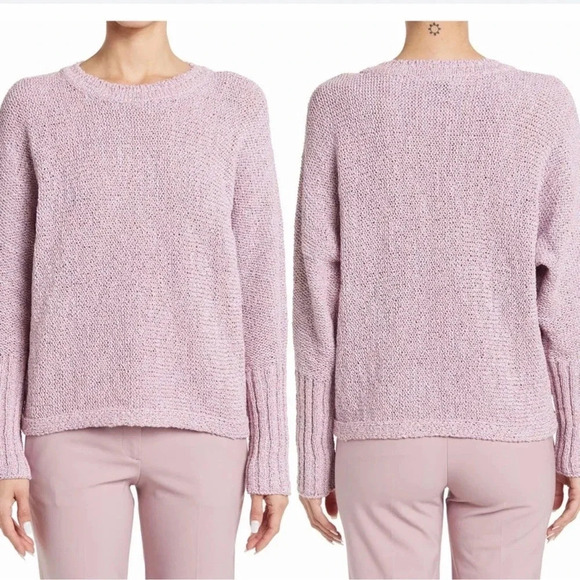 NWT!! St. John - Marled Foil Crewneck Sweater - Purple - Size Small - Picture 1 of 9